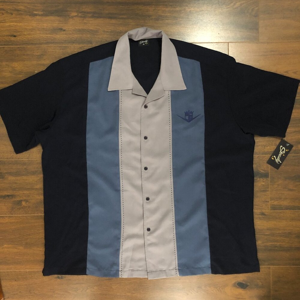 3XL Steady RockSteady Double Panel Retro Rockabilly Bowling Style Shirt Car Show